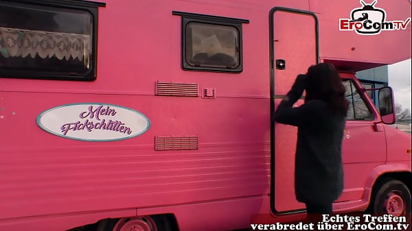 German housewife makes sex meetings in the caravan