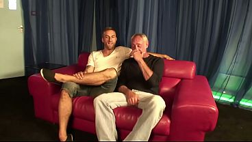 Black Angelika Drains The Cocks Of A step Father & Son Tag Team