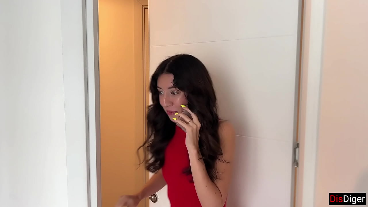 Slutty Wife talking to her Husband on the phone while Lover Fucks her – Cum on Face and Dirty Talk