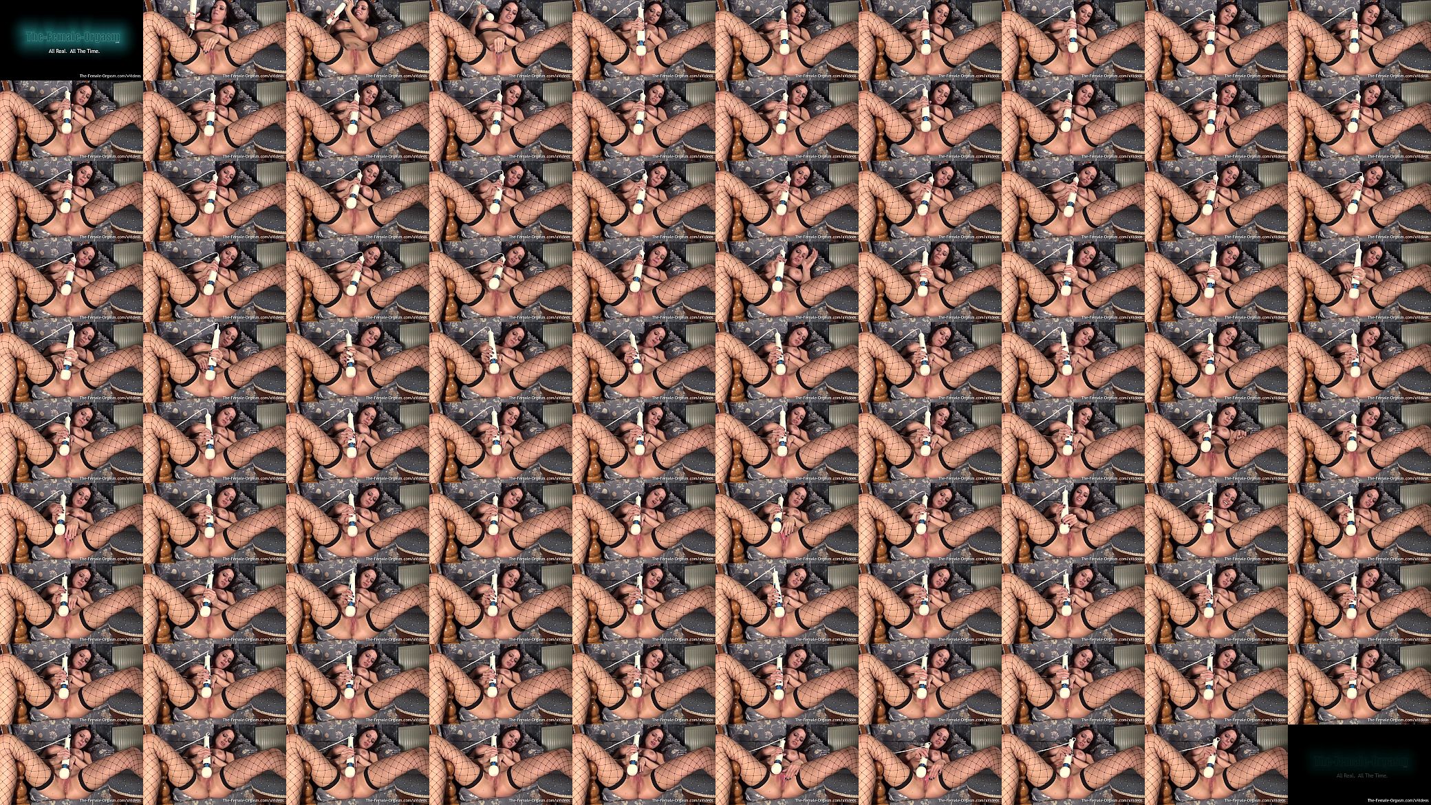 Femorg Babe in Fishnets Masturbates to Multiple Dripping Wet Pussy Orgasms 预览图