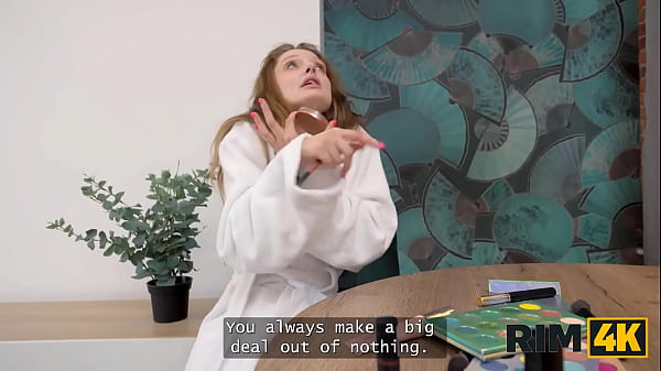 RIM4K. Couple teaching their blonde friend how to rim and make the guy cum