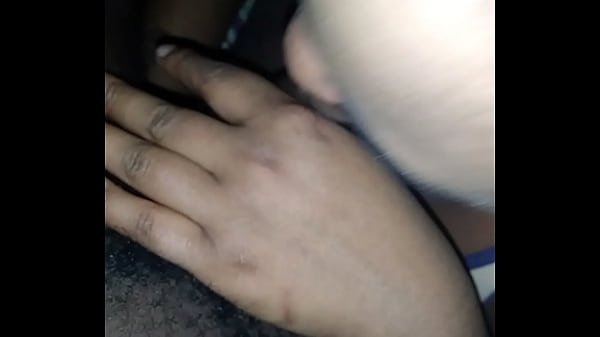 She strokes my black dick with alot of spit