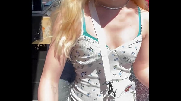 Teen Blonde Babe EMMA STARLETTO gets creampied on Hollywood Blvd