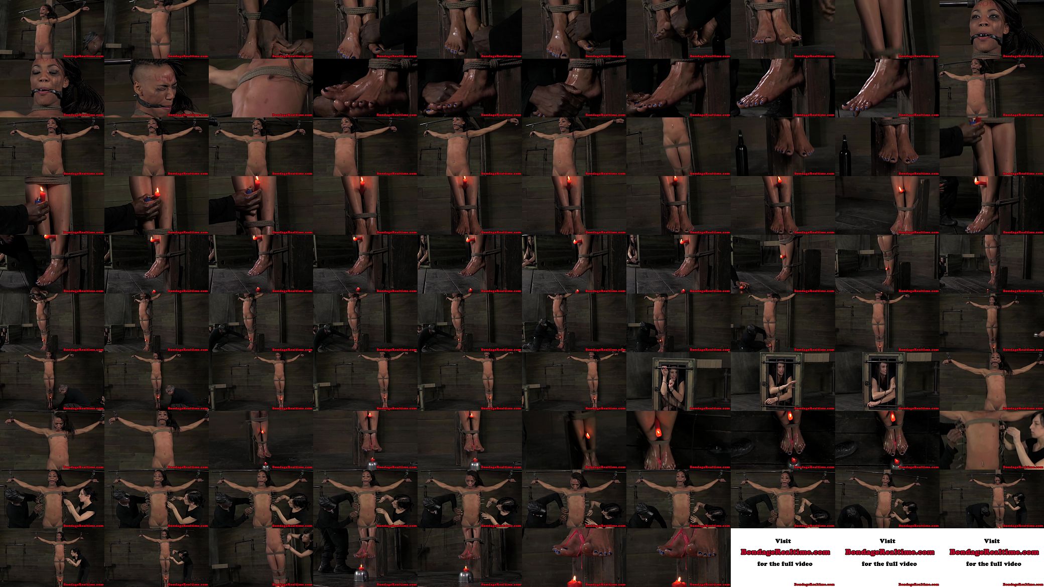 Ebony bdsm sub Nikki Darling candle play 预览图