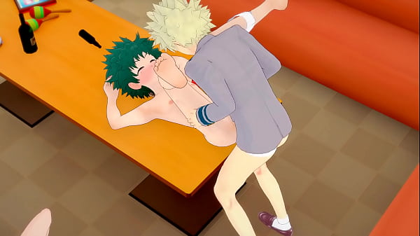 My Hero Academia Yaoi Bakugou fucks Deku in a k...