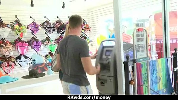 Amateur hottie takes cash for public sex 21