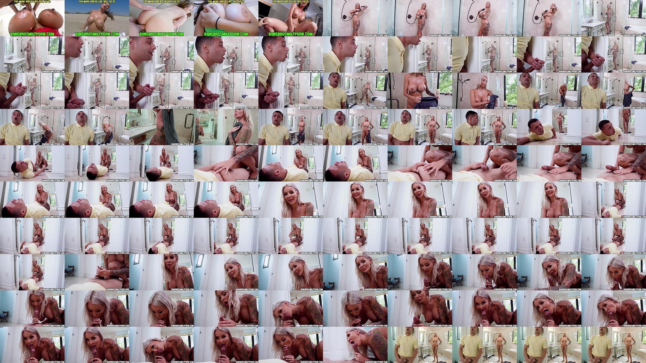 Horny stepson watches his stepmom showering and masturbates - milf porn 预览图