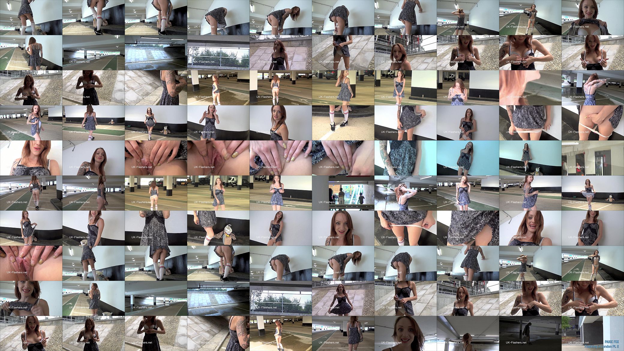 Exhibitionist madster Paige Fox flashes carparks and pleasures herself nude in p 预览图