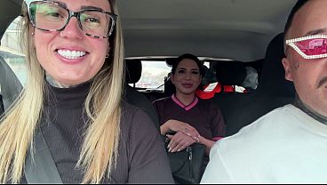I called the aunt from daycare to have sex with us until she came all over our car! And her pussy was covered in cum.