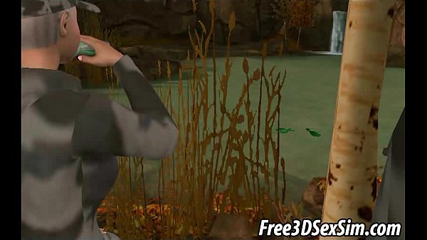 Foxy 3D cartoon hottie getting fucked hard outdoors