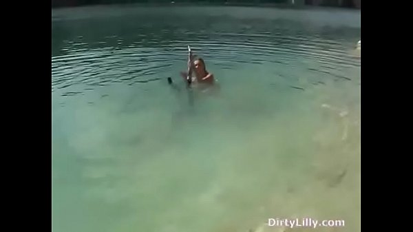 Download Video - Dirty Lilly stripping of her Blue Bikini at the lake