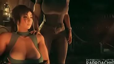 Lara Croft Gets Accustomed To Tribe's Futanari Breeding Rituals