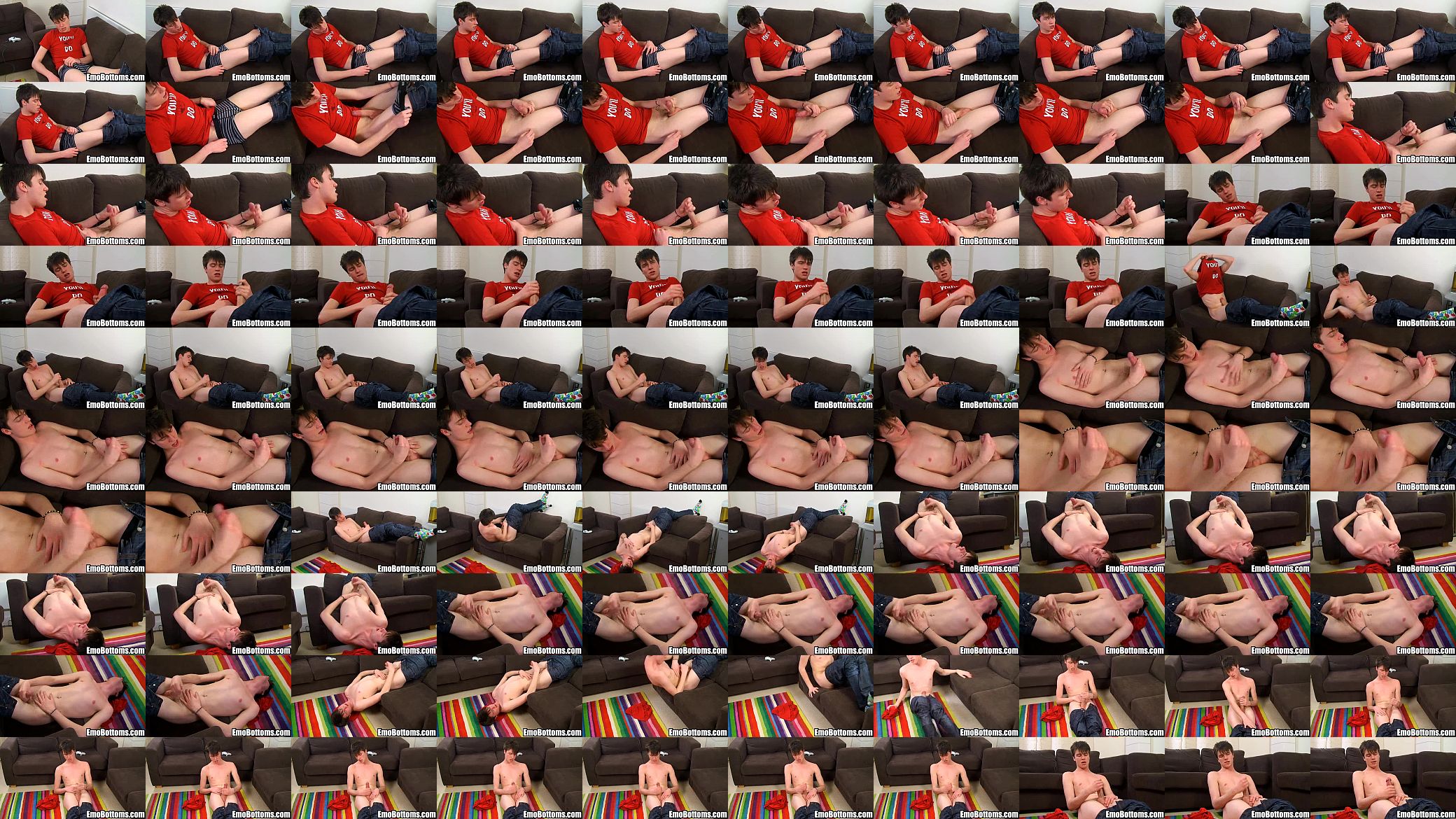 Emo twink Danny Star tugging on his hard cock 预览图