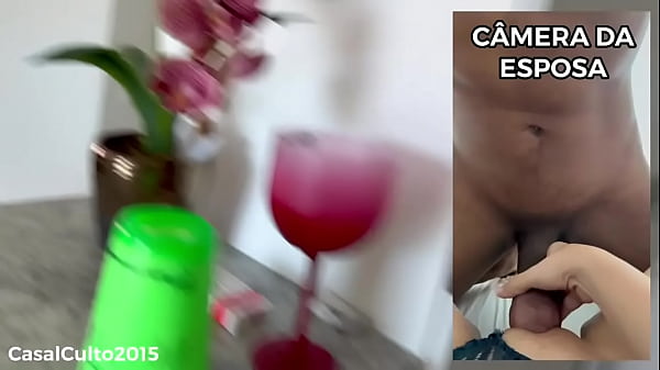 Breakfast at the cuckold's house is like this. While the cuckold washes the dishes, the friend fucks his wife and then he cleans her too.