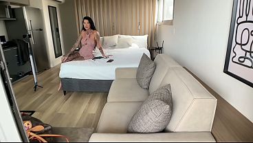 HER BOYFRIEND WILL BE JEALOUS OF US - Tall Brunette Gostosa Ready for Hardcore Doggy Style and Cowgirl Fuck BTS