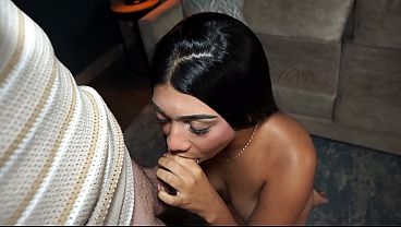 Latina brunette gets fucked by an older man during her job interview