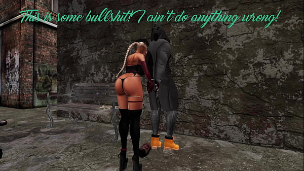 Second Life Black man fucks asian woman cop in a van