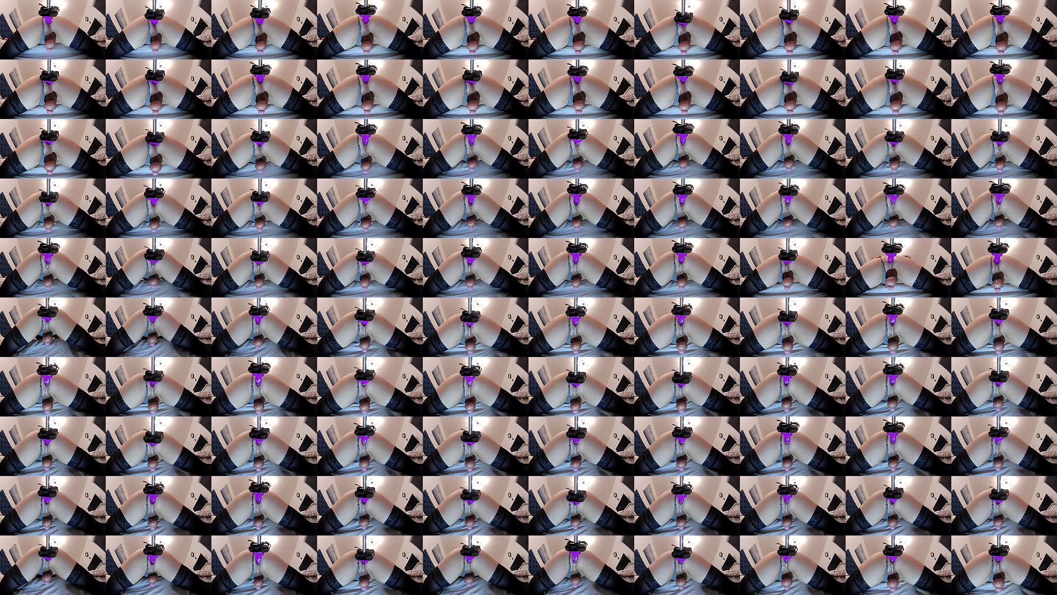 Sissy in chastity on fuckmachine 预览图