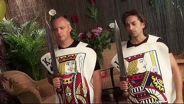 Cosplay Orgy Turns Into Cum Swapping Tongue Fencing