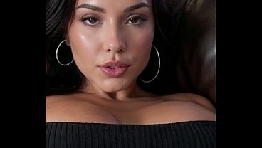 Dark-haired beauty has Multiple massive squirts all over the couch - AI BABE - VANESSA BODY