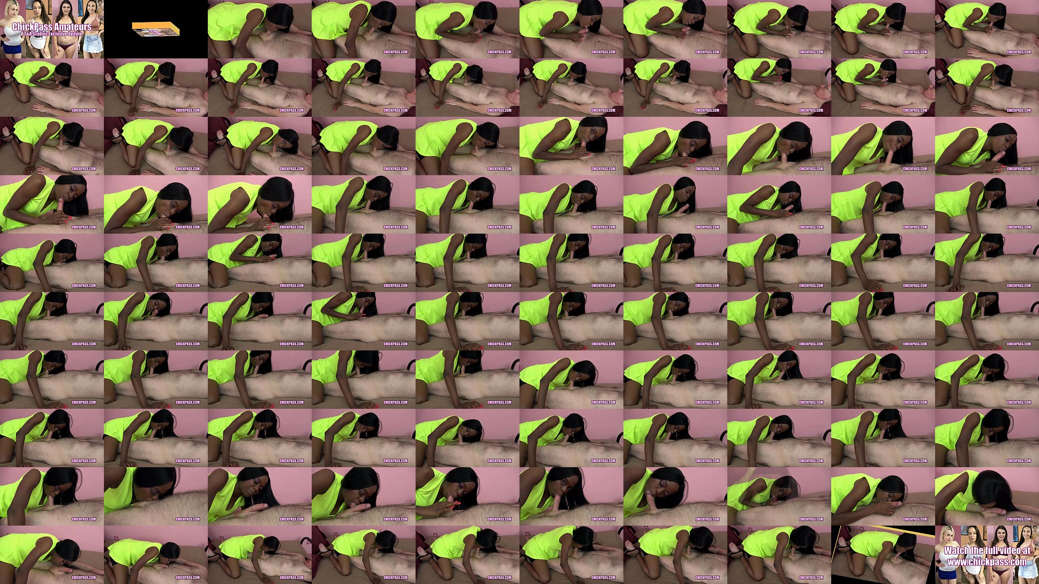 ChickPass - Ebony babe Melody Cummings is in yellow for a raunchy blowjob 预览图