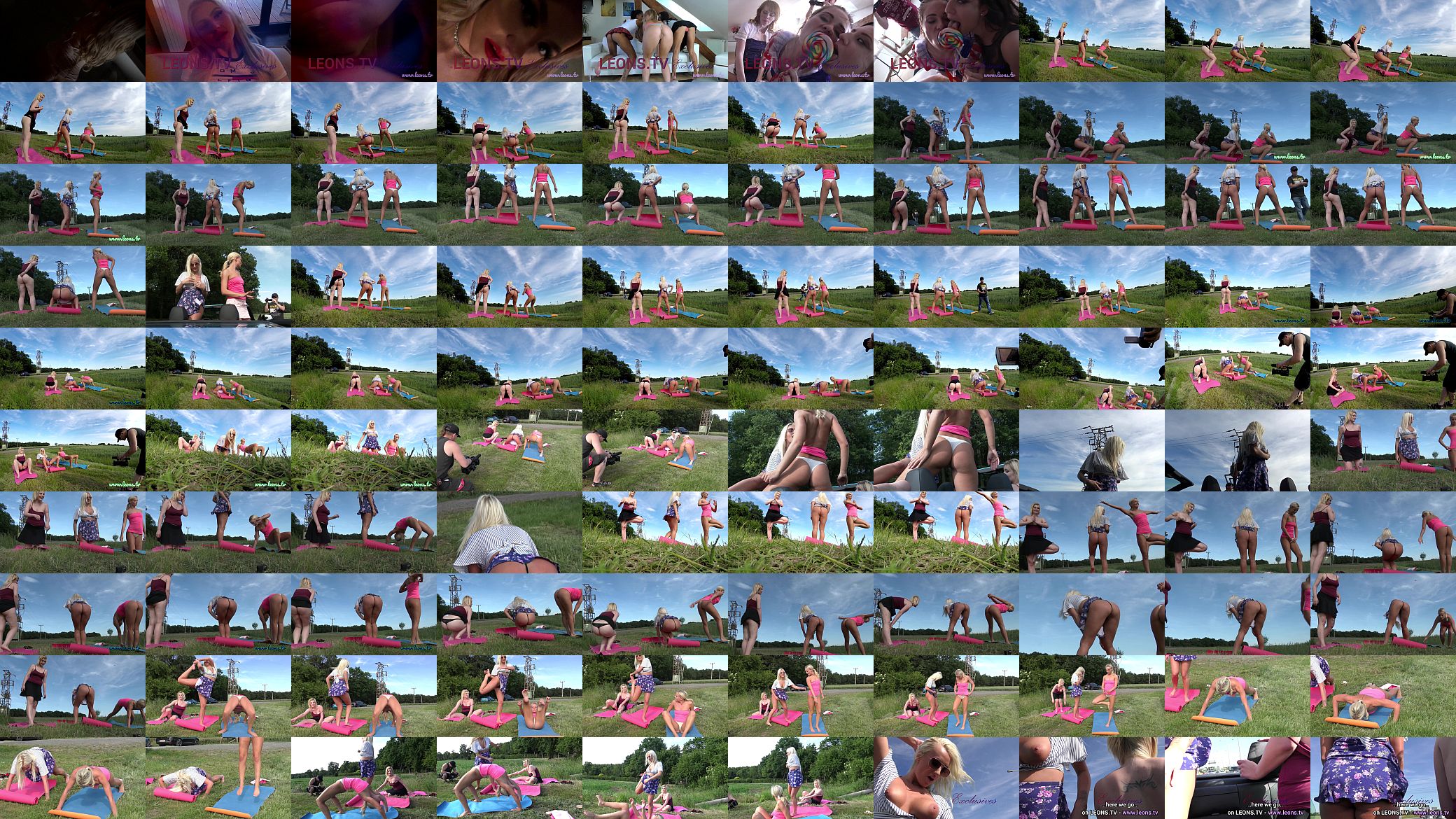 Outdoors, Public Fitness in Shortest Skirts on a windy day, outside, with many upskirts and asses exhibitions 预览图