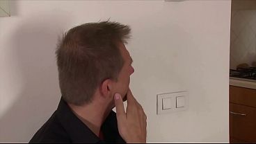 Sugar daddy has his hot teen bunny at home and drips milk on her perfect tits