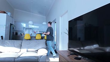 Stepmom Sucks Stepson to Keep him Quiet and Swallows that Load