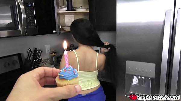 Download Video - Stepsis wish for ste&excl;pbros big cock for her birthday and was able to practice blowing