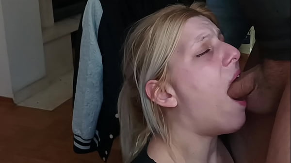 Slutty Amateur Cum in Mouth Deep Throat Swallows Sucking Big Cock