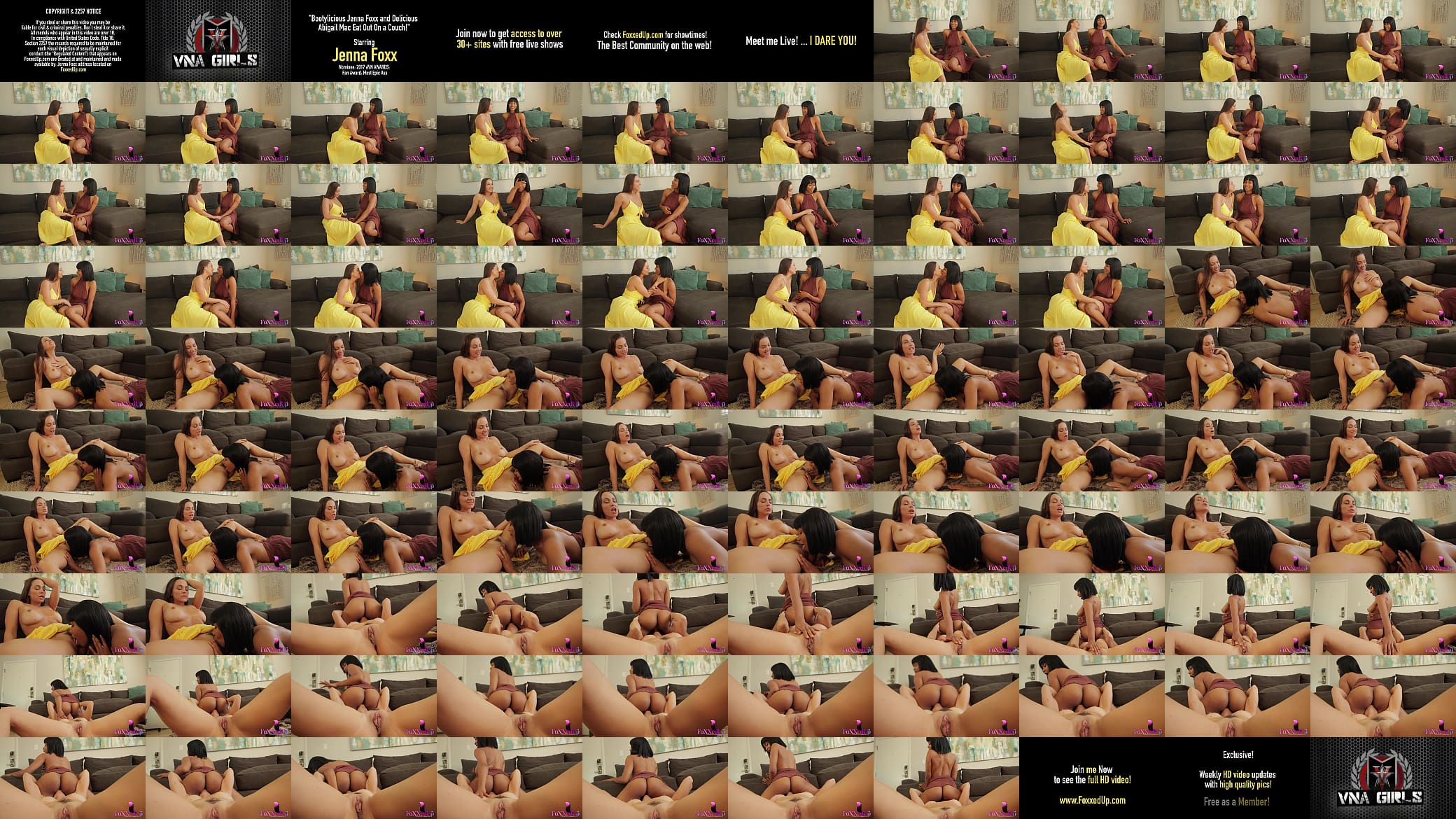 Bootylicious Jenna Foxx and Delicious Abigail Mac Eat Out On a Couch! 预览图