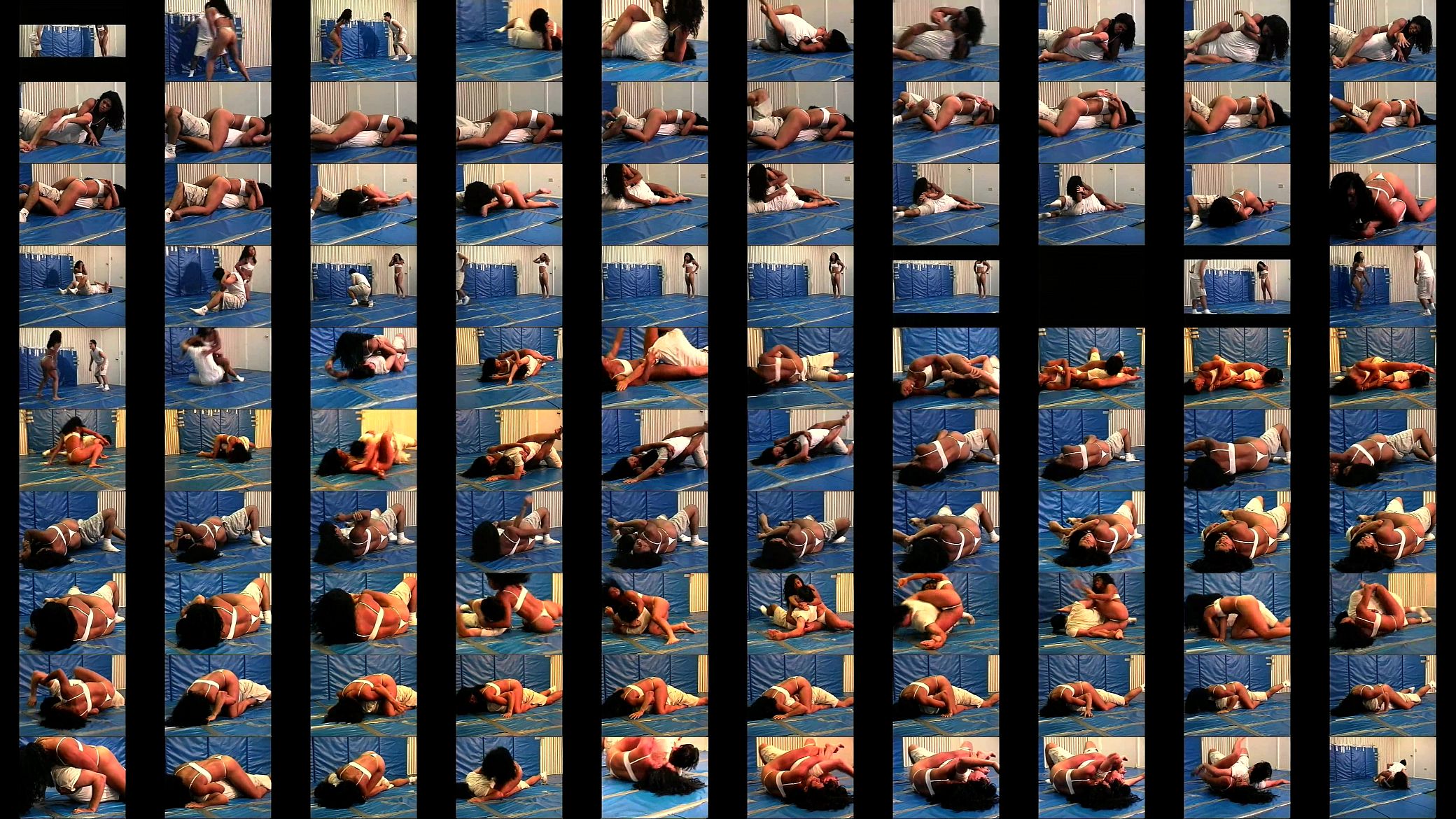 nice mixed wrestling with bodyscissors 预览图
