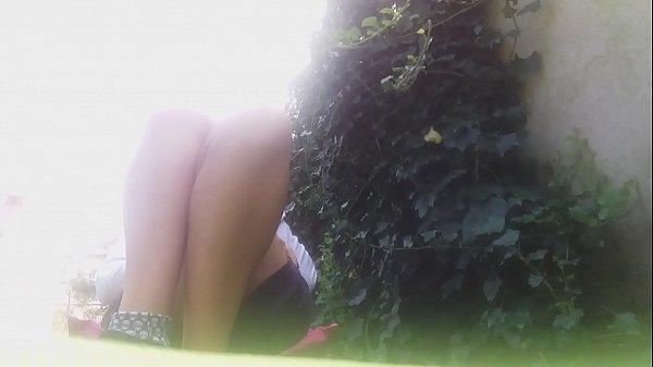 my m. pees in the garden! what mischief! and then she touches her ....