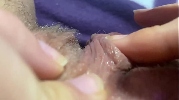 thumb huge clit orgasm closeup