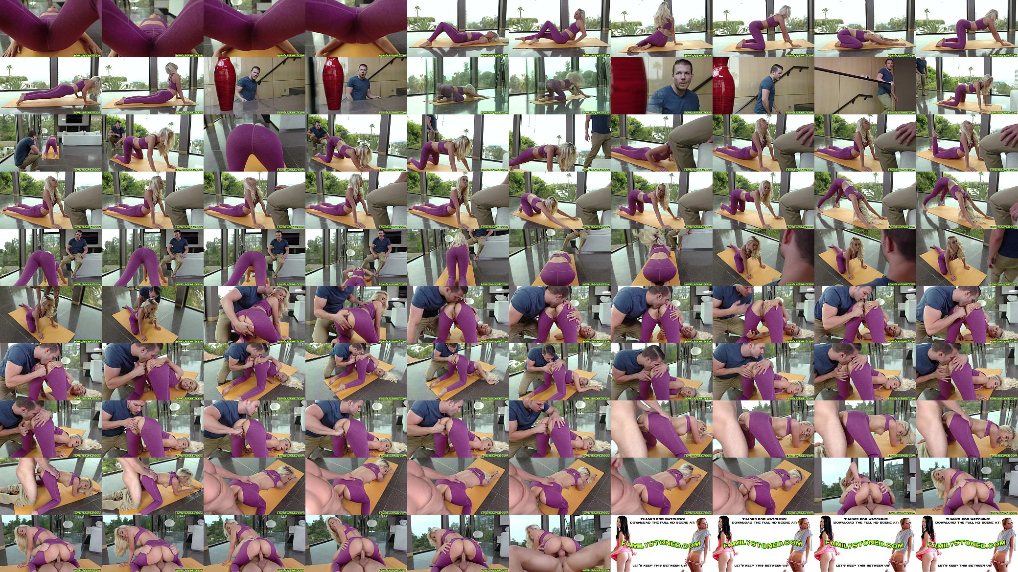 Babe in gym outfit gets her thights ripped and pussy fucked 预览图