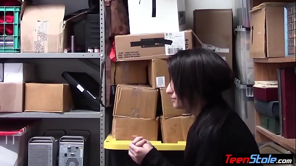 Brunette teen suspect barter fucked by a security guard