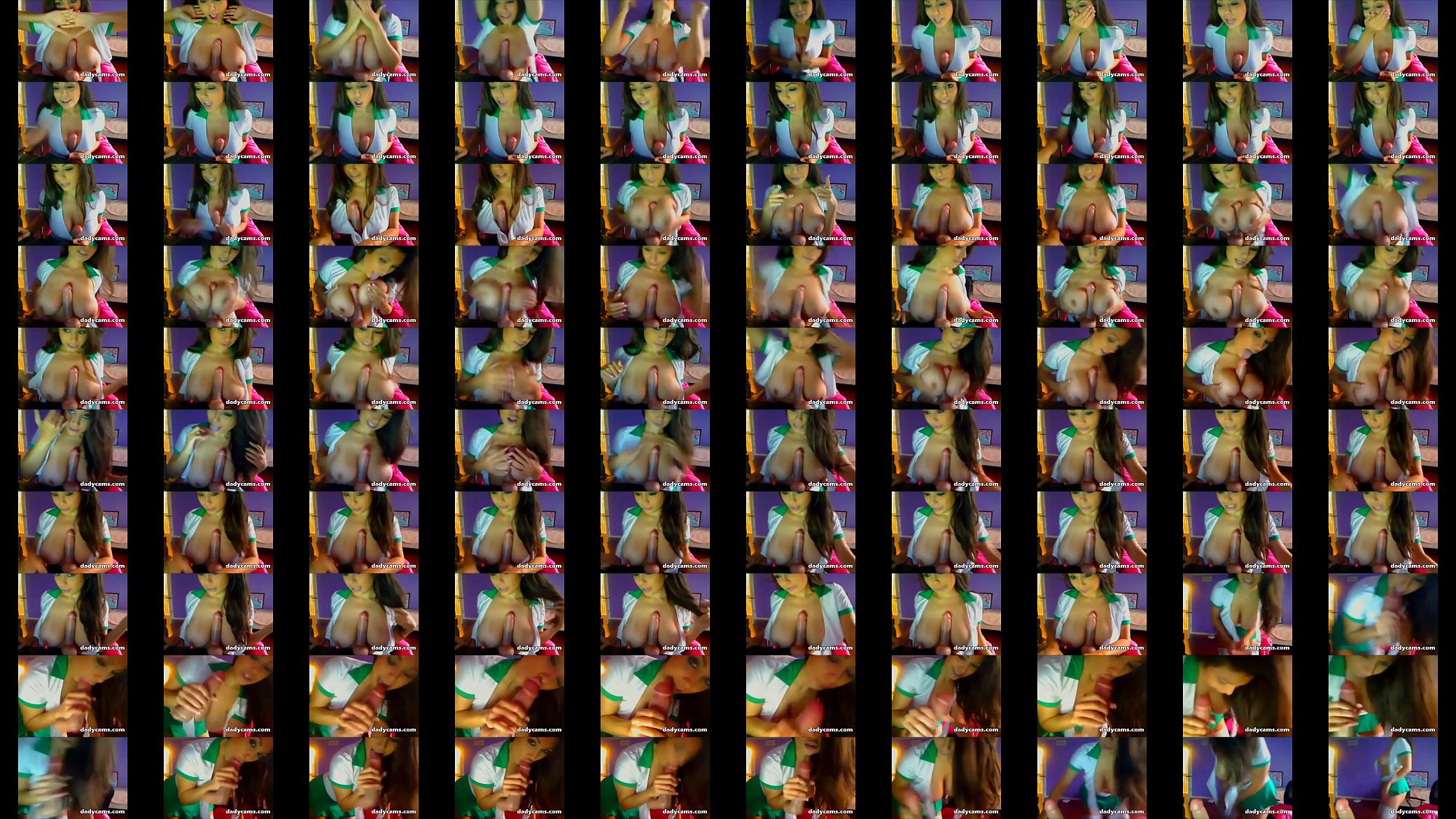 Titfucking with toy on webcam 预览图