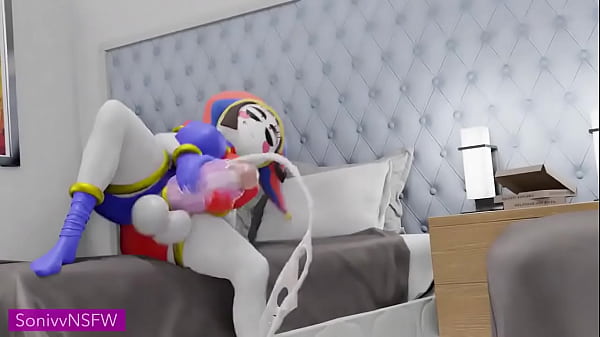 Futa Pomni masturbates