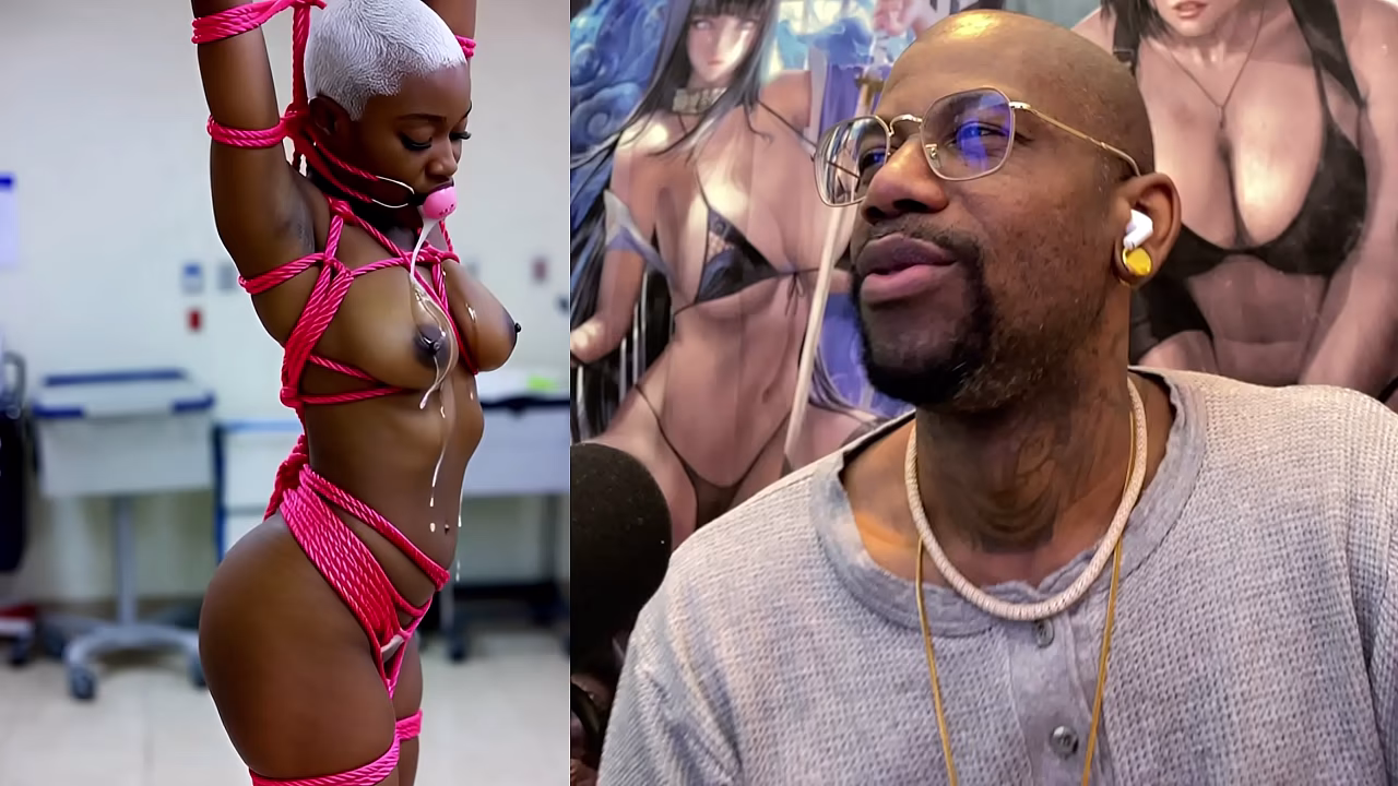 Tight Bald Tan Pussy Baddie Gets Ass Fucked, Jiggly Ass Ebony Girl Wrapped In Bondage And Drooling, Beautiful Smooth Armpit White Girl With Thicc Tits, AI Generated