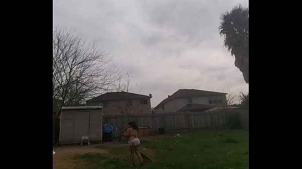Stripe in back yard