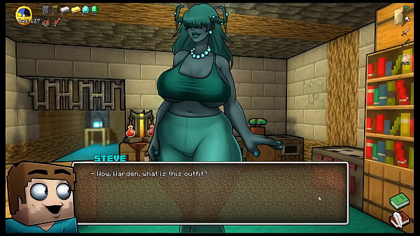 HornyCraft [ Parody Hentai game PornPlay ] Ep.39 Giant yoga pants thighjob