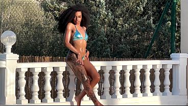 I Fuck My Black Stepsister in the Pool and She Swallows All My Cum - Freaky Maria