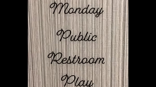 Super Wet and Sloppy Public Restroom Orgasms