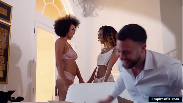 Guy fucking his lesbian wife n her lover