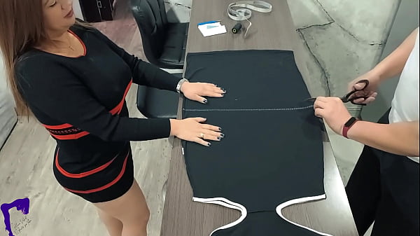 Hot Latina MILF Client Seduces Her Tailor During Fitting and Gets Creampie After Passionate Sex