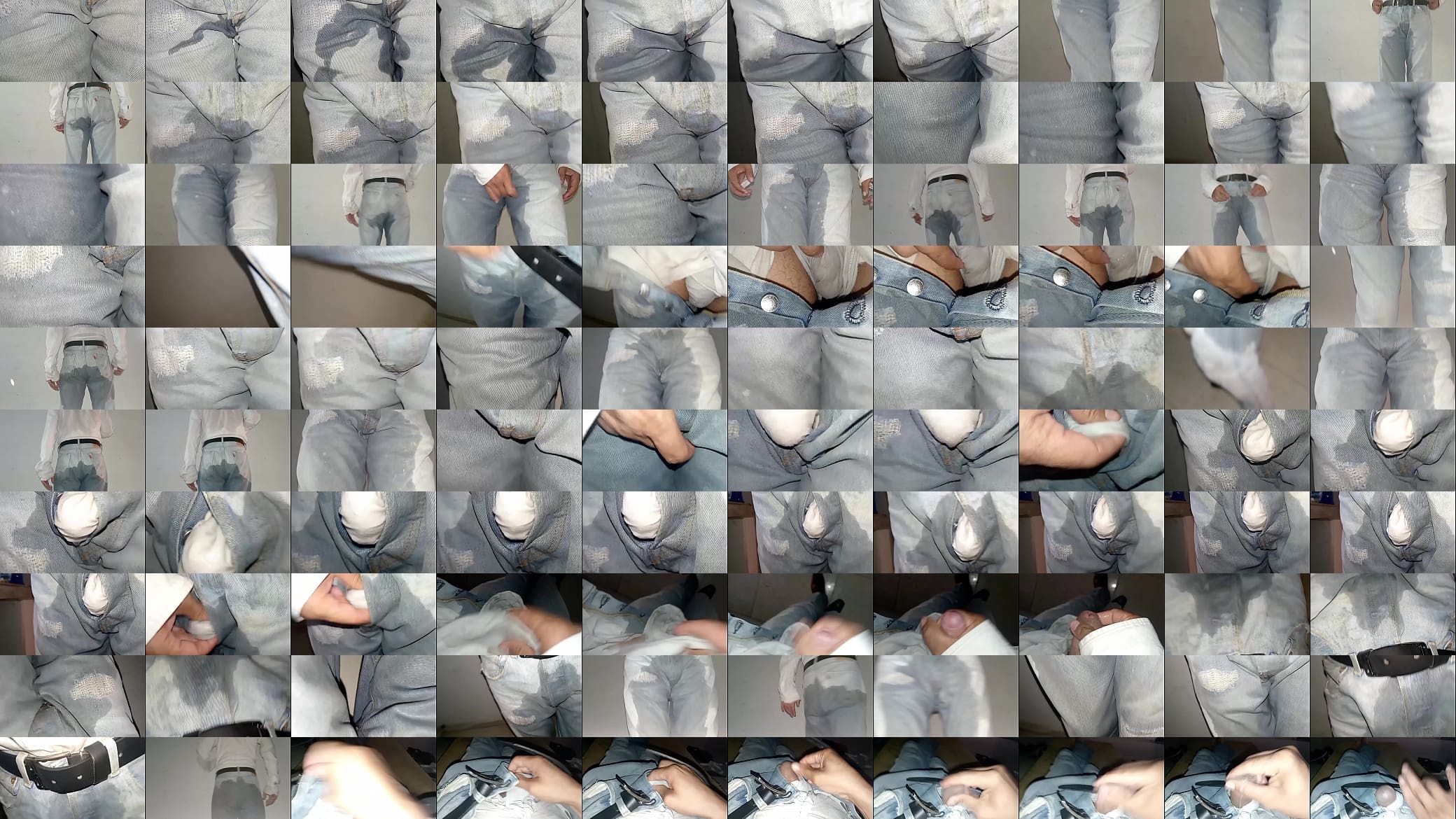 Pantalones orinados con pa&ntilde;al de tela y d&iacute;a doble orgasmo 预览图