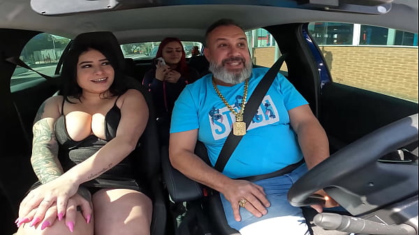 With two in the car we debuted Paloma Guedes giving her ass in the passenger seat