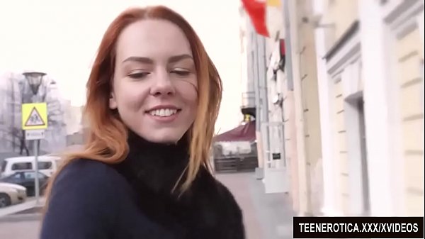 Young redheaded vixen Candy Red is passionately fucked with a huge cock