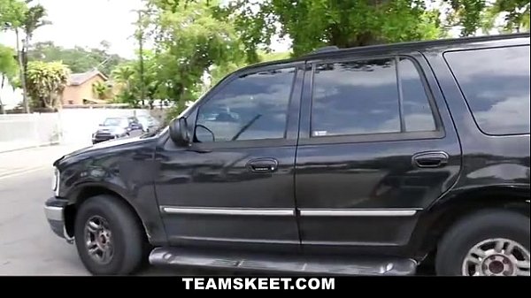 woman car with the stands