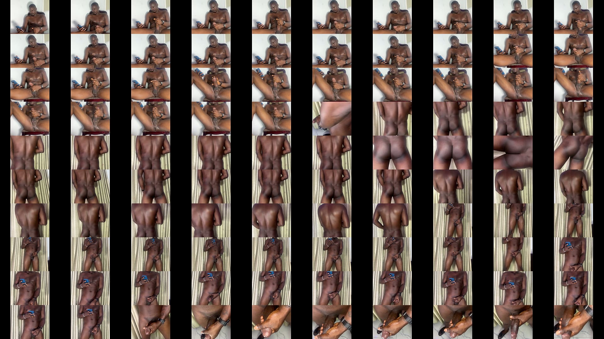 Horny fifty jerks off his big black dick 预览图